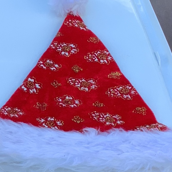 Holiday Santa hats 2+1 bonus hat and medium plush stocking NEW - Picture 10 of 10